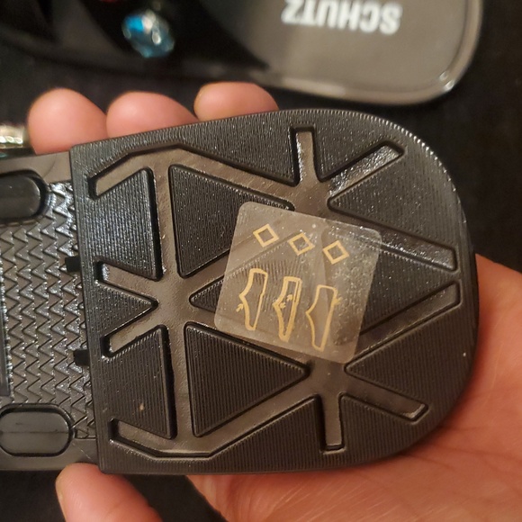 SCHULTZ SIZE 8 Black Slide Sandals with Colorful Gems - Picture 6 of 6